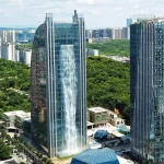 Liebian International Building, 121-meter Skyscraper, 108-Meter Artificial Waterfall