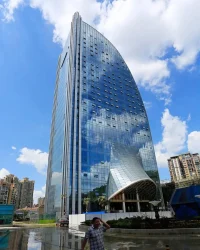 Liebian International Building, 121-meter Skyscraper, 108-Meter Artificial Waterfall