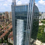 Liebian International Building, 121-meter Skyscraper, 108-Meter Artificial Waterfall