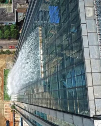 Liebian International Building, 121-meter Skyscraper, 108-Meter Artificial Waterfall