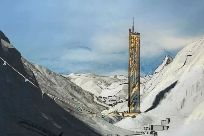 Zermatt, Matterhorn mountain, Lina Peak, 260-meter tower