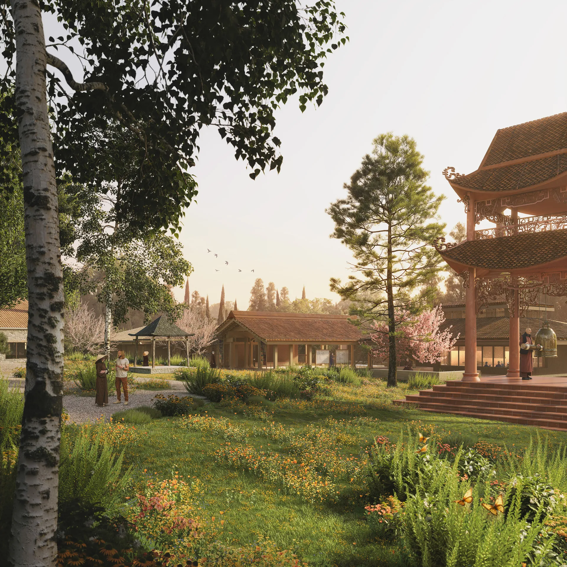 MVRDV, Mindful Spaces, Plum Village Buddhist Monastery
