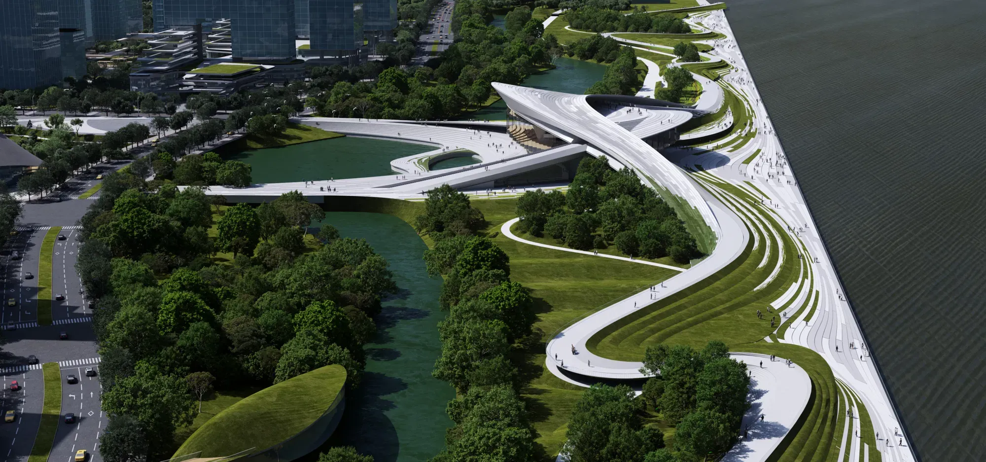Snøhetta, Hangzhou Art Museum That Mirrors the Qiantang Tide