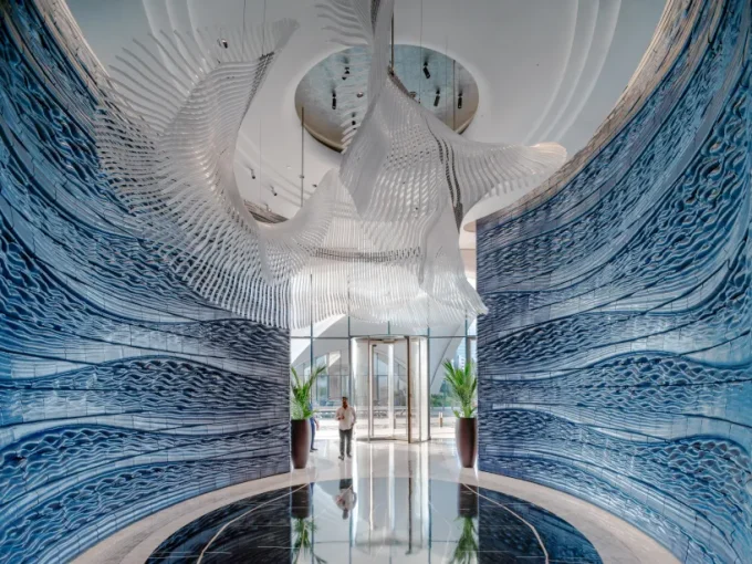 Blue Voyage, 3D-printed ceramic installation, Dubai, Studio RAP