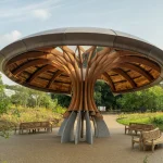 The Carbon Garden Pavilion, London, mushroom-like form
