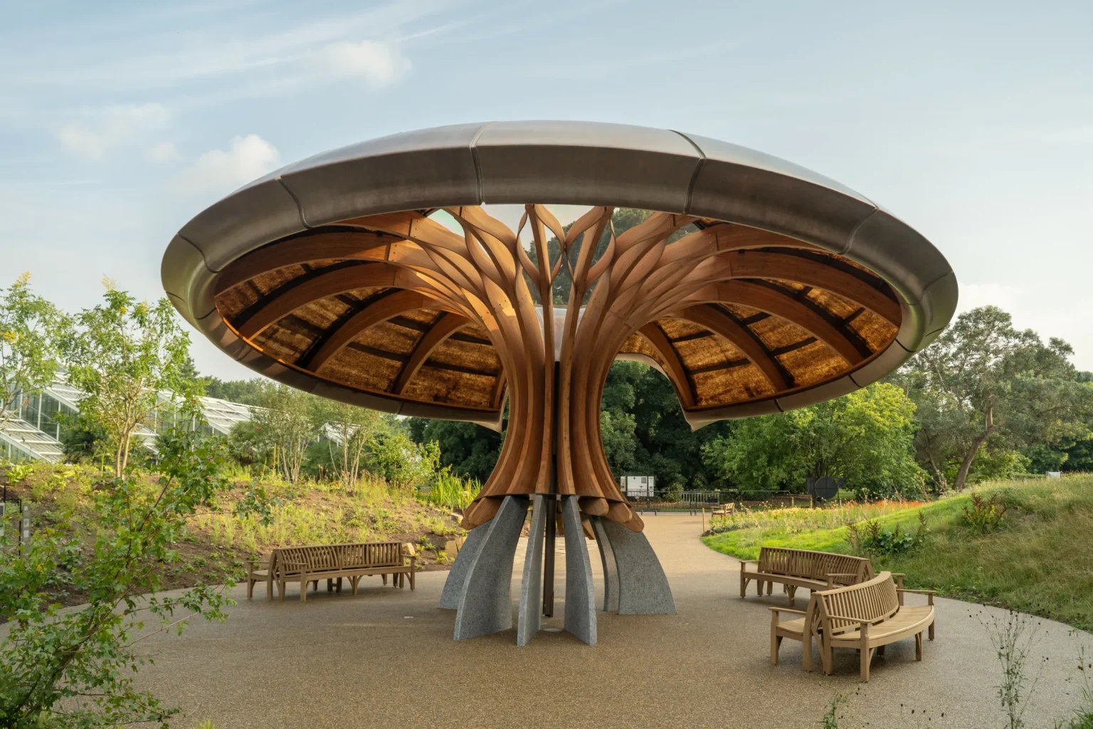 The Carbon Garden Pavilion, London, mushroom-like form