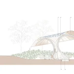 The Carbon Garden Pavilion, London, mushroom-like form