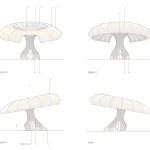The Carbon Garden Pavilion, London, mushroom-like form