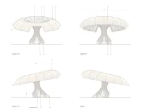 The Carbon Garden Pavilion, London, mushroom-like form