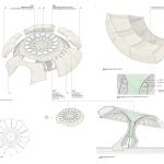 The Carbon Garden Pavilion, London, mushroom-like form