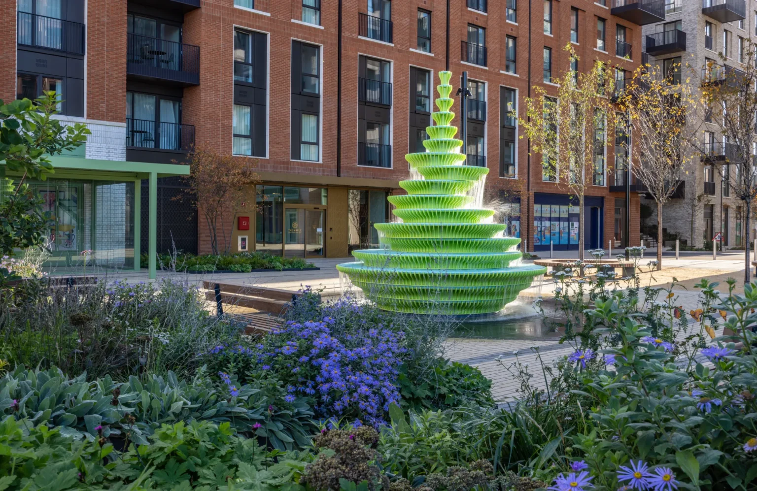 NEON's Fountain at Brent Cross Town in London