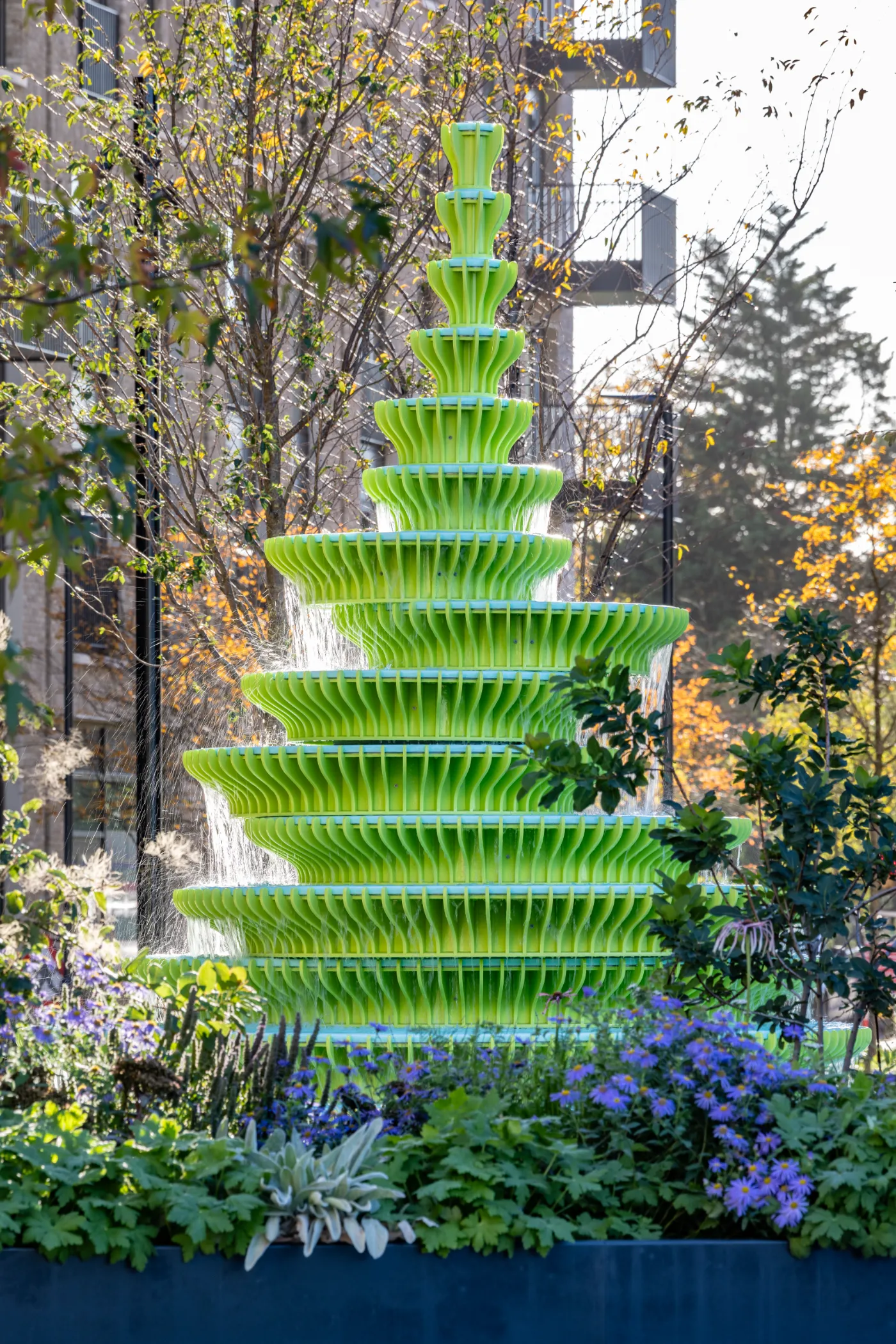 NEON’s Sculptural Fountain Creates a Calm, Playful Pause Point in Brent Cross Town 7 NEON's Fountain at Brent Cross Town in London