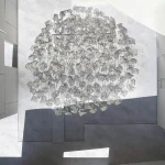 YOKOMAE et BOUAYAD’s stainless-steel pavilion at Louvre Abu Dhabi