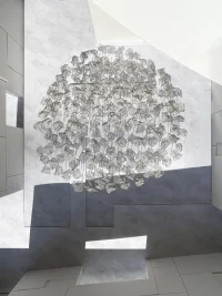 YOKOMAE et BOUAYAD’s stainless-steel pavilion at Louvre Abu Dhabi