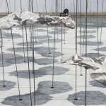 YOKOMAE et BOUAYAD’s stainless-steel pavilion at Louvre Abu Dhabi