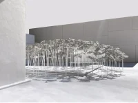 YOKOMAE et BOUAYAD’s stainless-steel pavilion at Louvre Abu Dhabi