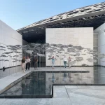YOKOMAE et BOUAYAD’s stainless-steel pavilion at Louvre Abu Dhabi