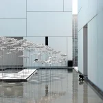 YOKOMAE et BOUAYAD’s stainless-steel pavilion at Louvre Abu Dhabi