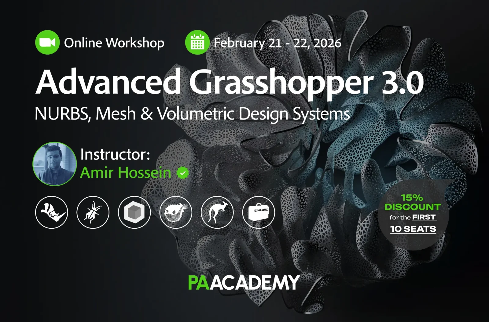 Advanced Grasshopper 3.0: NURBS, Mesh & Volumetric Design Systems