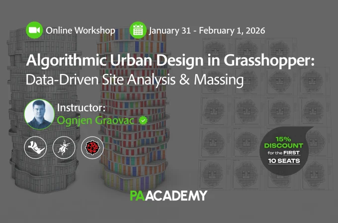 Algorithmic Urban Design in Grasshopper: Data-Driven Site Analysis & Massing