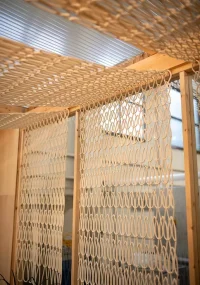 Oka Architecture’s CIRCULUS Atelier, A Workspace Wrapped in Knitted 3D-Printed Façade