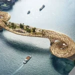 Bangkok, Pedestrian Bridge Across the Chao Phraya River