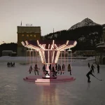 Carsten Höller, Pink Mirror Carousel, Kulm Hotel St. Moritz, Switzerland