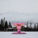 Carsten Höller, Pink Mirror Carousel, Kulm Hotel St. Moritz, Switzerland