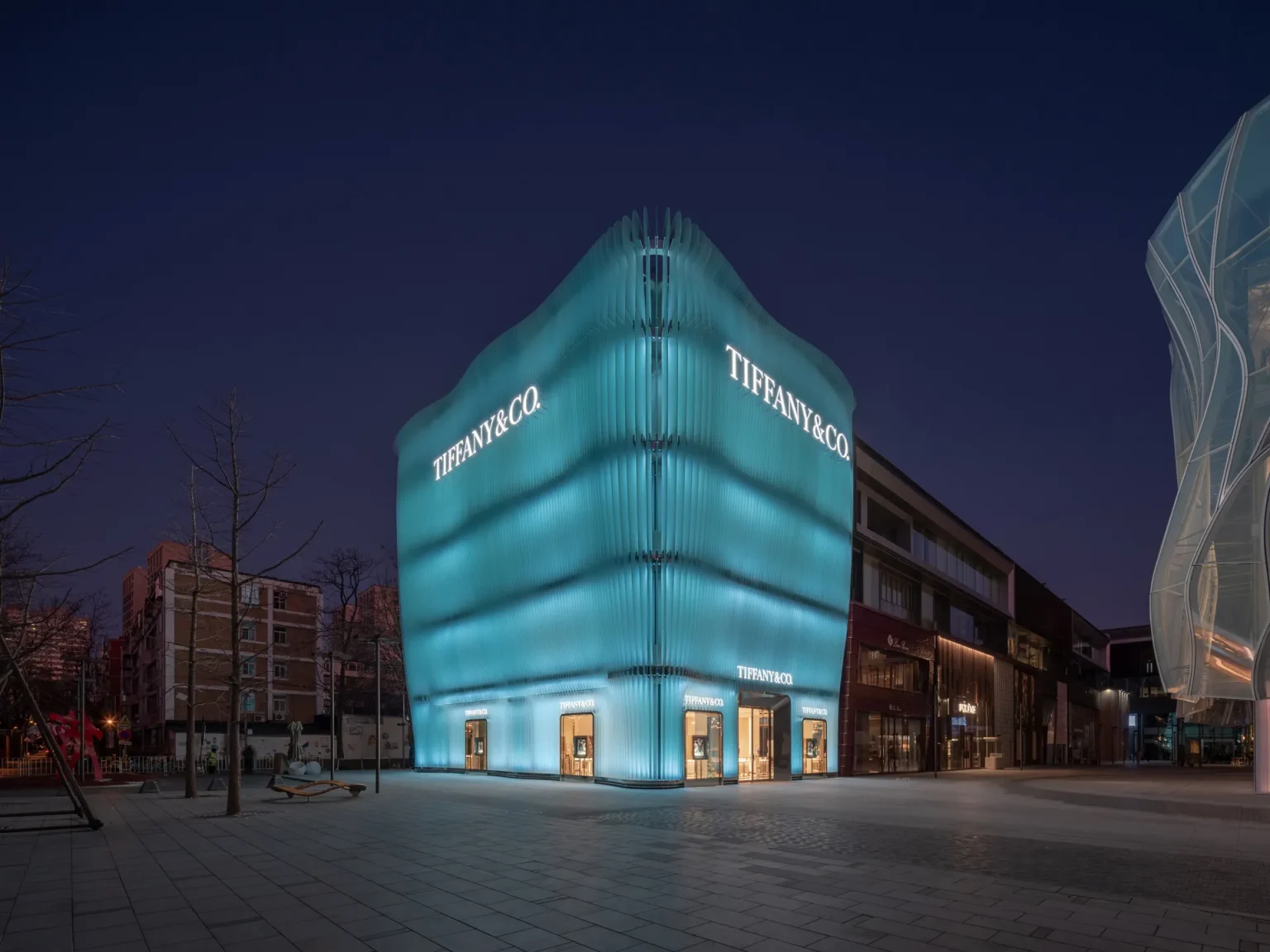 MVRDV Wraps Tiffany & Co. Beijing in a Sculptural Glass Facade