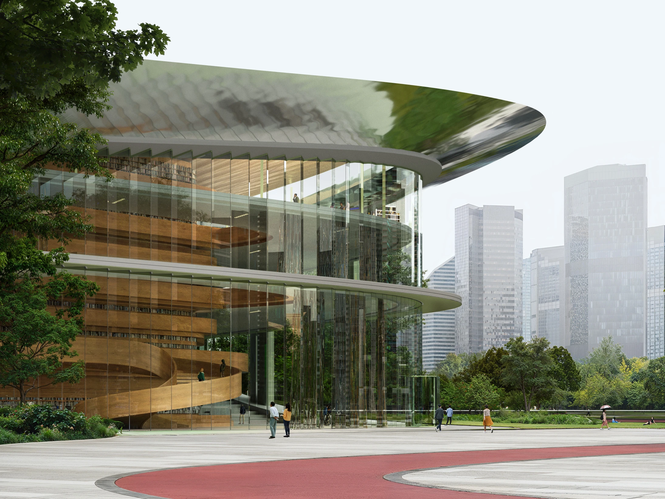 ZHA Reveals Design for Qiantang Bay Central Water Axis in Hangzhou