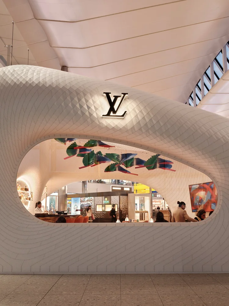 Louis Vuitton Heathrow Terminal 2 Design by Marc Fornes 6 MARC FORNES / THEVERYMANY, Louis Vuitton Heathrow Terminal 2