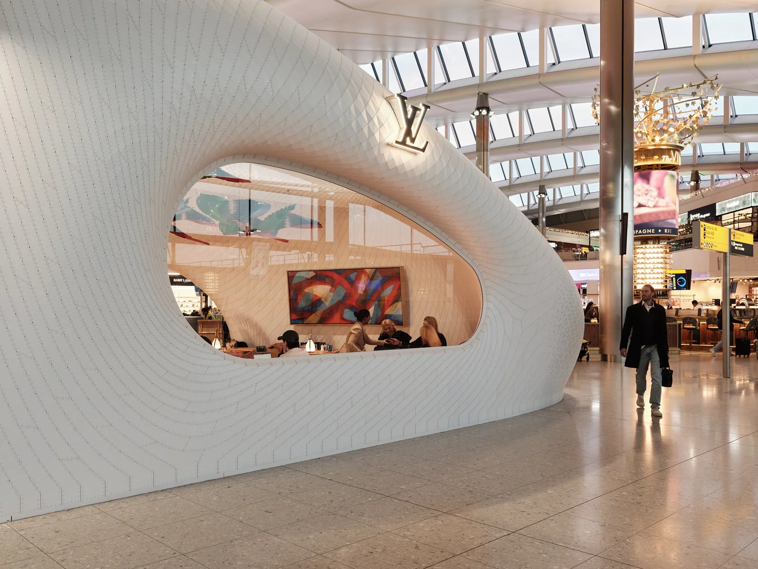 Louis Vuitton Heathrow Terminal 2 Design by Marc Fornes 7 MARC FORNES / THEVERYMANY, Louis Vuitton Heathrow Terminal 2