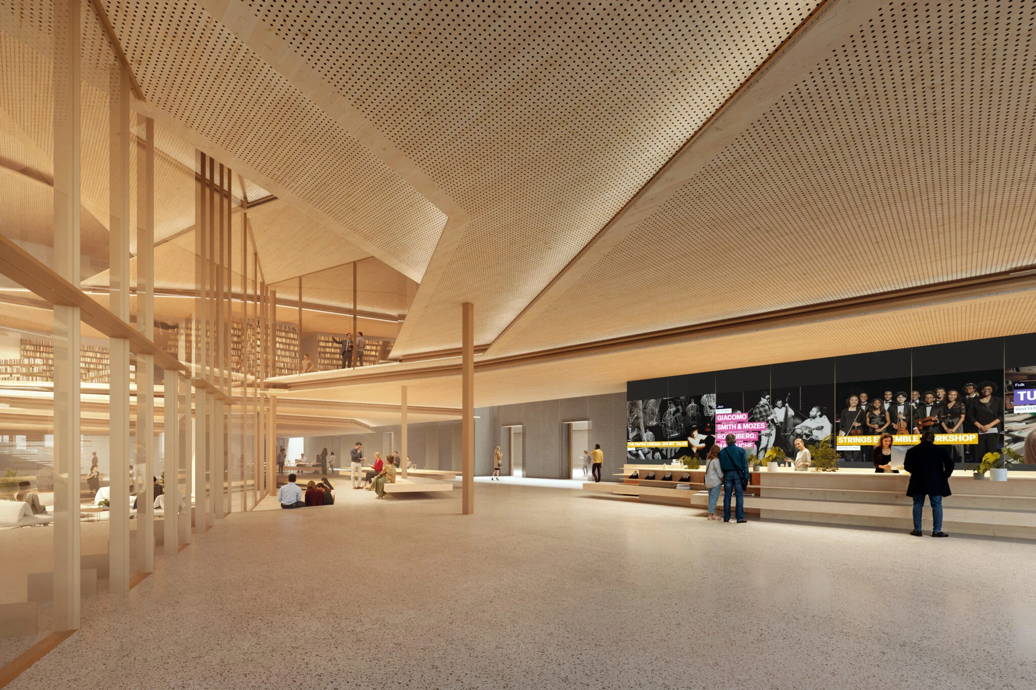 Kengo Kuma’s Vortex of Words, Spiral Timber-Steel Library