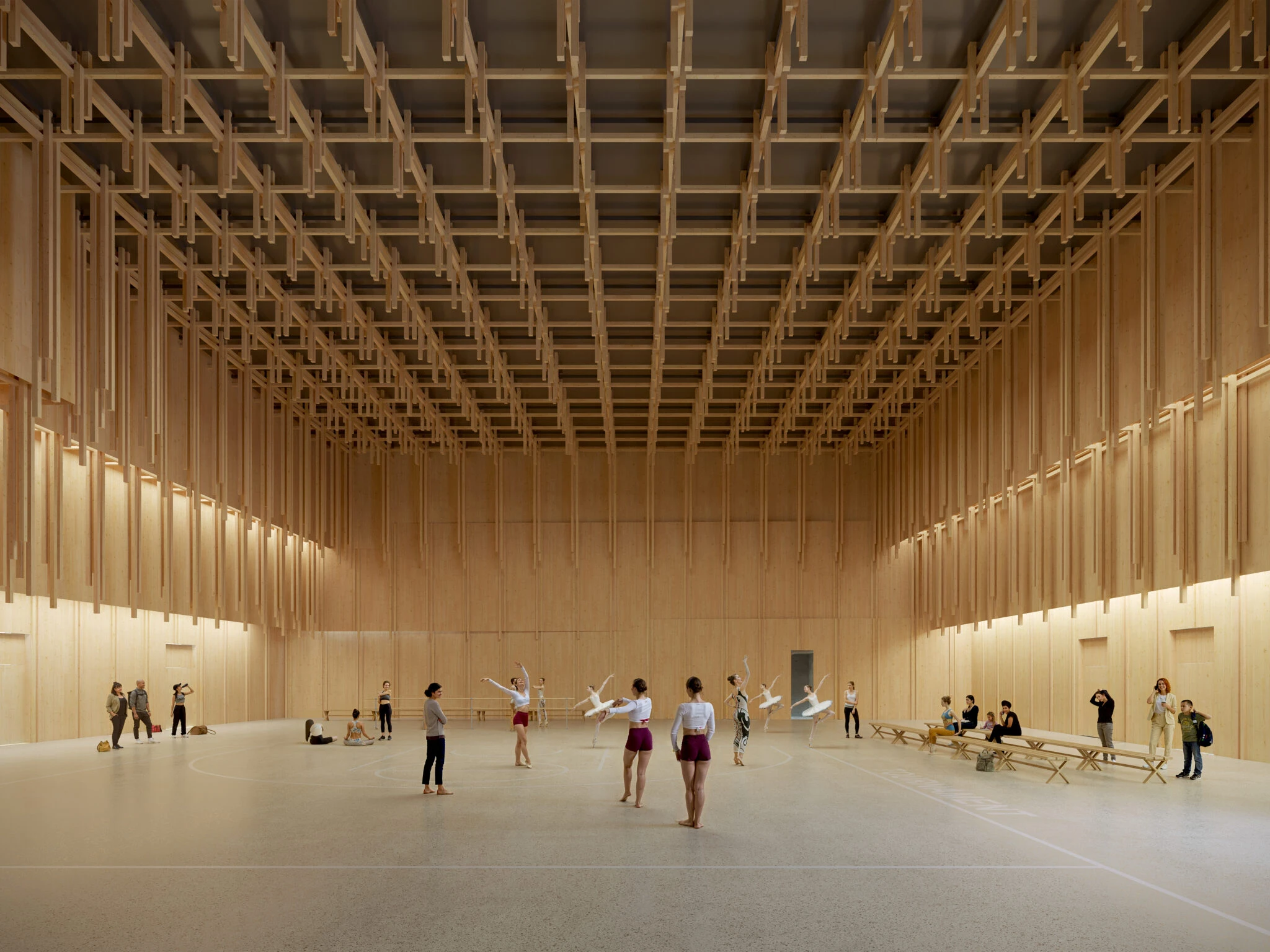 Kengo Kuma’s Vortex of Words, Spiral Timber-Steel Library