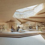 Kengo Kuma’s Vortex of Words, Spiral Timber-Steel Library