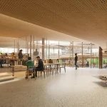 Kengo Kuma’s Vortex of Words, Spiral Timber-Steel Library