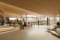 Kengo Kuma’s Vortex of Words, Spiral Timber-Steel Library