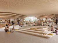 Kengo Kuma’s Vortex of Words, Spiral Timber-Steel Library