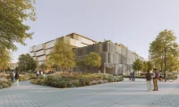 Kengo Kuma’s Vortex of Words, Spiral Timber-Steel Library