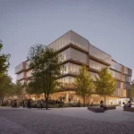 Kengo Kuma’s Vortex of Words, Spiral Timber-Steel Library