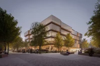 Kengo Kuma’s Vortex of Words, Spiral Timber-Steel Library