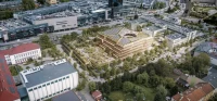 Kengo Kuma’s Vortex of Words, Spiral Timber-Steel Library
