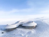 PLAT ASIA Designs Volcano-In Visitor Center in the Mongolian Steppe