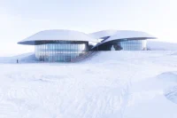 PLAT ASIA Designs Volcano-In Visitor Center in the Mongolian Steppe