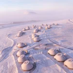 PLAT ASIA Designs Volcano-In Visitor Center in the Mongolian Steppe