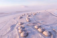 PLAT ASIA Designs Volcano-In Visitor Center in the Mongolian Steppe
