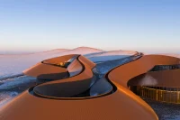 PLAT ASIA Designs Volcano-In Visitor Center in the Mongolian Steppe