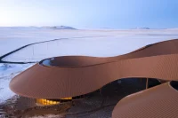PLAT ASIA Designs Volcano-In Visitor Center in the Mongolian Steppe
