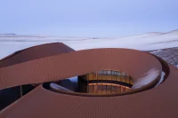 PLAT ASIA Designs Volcano-In Visitor Center in the Mongolian Steppe