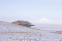 PLAT ASIA Designs Volcano-In Visitor Center in the Mongolian Steppe
